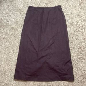 Brown wool skirt.